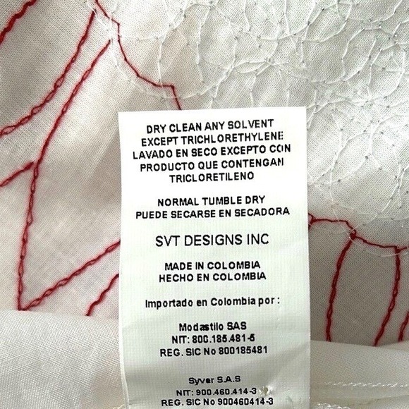 SILVIA TCHERASSI Mayfair embroidered red sunflowers boho maxi tunic dress L - Picture 14 of 14